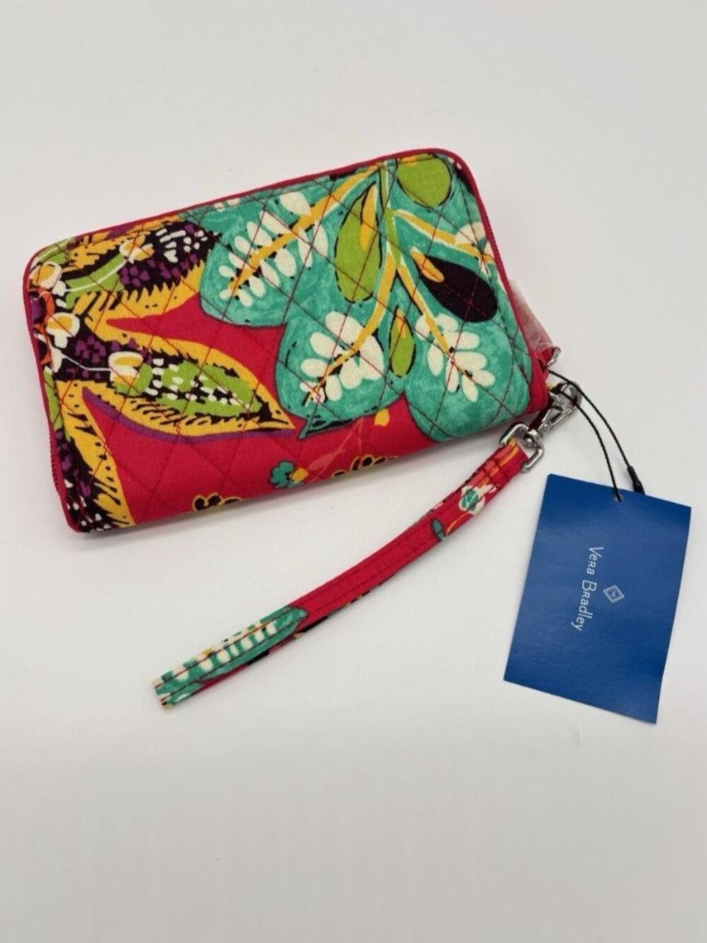 Vera Bradley Rumba Red Floral Wristlet Wallet RFID NEW w TAG